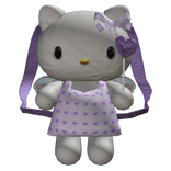 ♡ purple cartoon kitty backpack