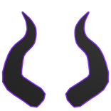 Purple Cartoony Devil  Horns