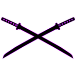Purple Cartoony Katanas