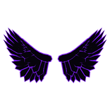 Purple Cartoony Outline Wings