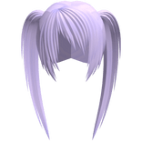 purple choppy messy scene emo high long pigtails