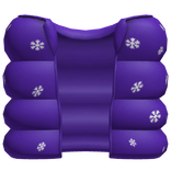 purple christmas puffer vest