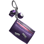 Purple Chrome Wallet & Y2K Keychains