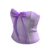 Purple Classic Corset Top With Purple Bow Ribbon