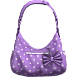 Purple Coquette Polka Dot Bow Shoulder Bag