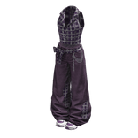 Purple Cottagecore Plaid Outfit