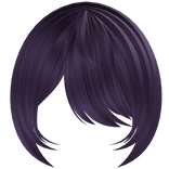 Purple Cozy Side Swept Bangs