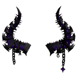 Purple Cursed Evil Spiky Horns