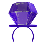 Purple Diamond Plastic Toy Ring