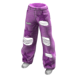 Purple Distressed Baggy Stars Jeans