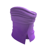 Purple Distressed Leather Tube Top