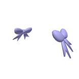 Purple Double Hair Bows