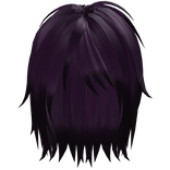 Purple Emo Messy Parted Boy Hair