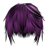 Purple Emo Vkei Anime Hairstyle