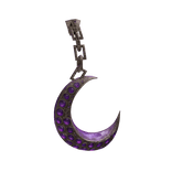 Purple Enchanted Medieval Crescent Key Chain