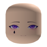 Purple Eyes with a Tear