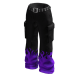 Purple Fire Baggy Pants