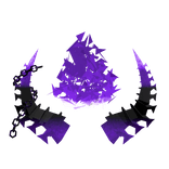 Purple fire horns with chains