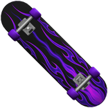 Purple Fire Skateboard 