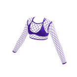 Purple Fishnet Rave Crop Top