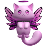 Purple Flying Cat And Purple Wings