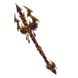 Purple Gold Skull Trident