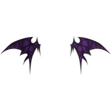 Purple Gothic Bat Wings