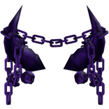 Purple Gothic Skull Chained Horns 
