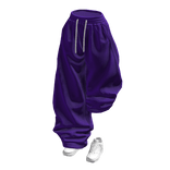 Purple Half Raised Baggy Sweatpants w/ White Shoes