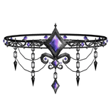 Purple Halloween Gemstone Choker
