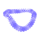 Purple Hawaiian Lei Necklace