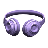 Purple Headphones Neck