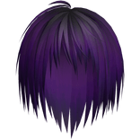 Purple Japanese Vkei Messy Unkept Scene Hair