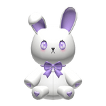 purple jirai kei pastel goth bunny waist plush