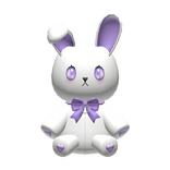 purple jirai kei pastel goth cute bunny back plush