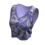Purple Knit Pride Collection Patterned Flower Vest
