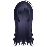 purple long vampire hair w/ hime bangs