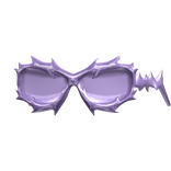 -',ৎ Purple Metal Techno Y2K Reflective Glasses