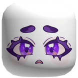 Purple Moonlight Sad Cute Face