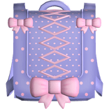purple pink polka dot backpack