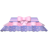 purple pink polka dot ruffled skirt