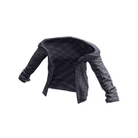 Purple Plaid Off-Shoulder Button-up 