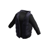 Purple Puffer Vest & Black Shirt