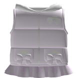  ꒰ · ♡ purple rainbow puffer vest w skirt