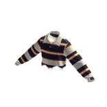 Purple Retro Stripe Polo