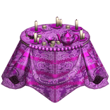 Purple Rococo Victorian Tea Table Top Skirt