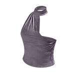 Purple Scarf Halter Top