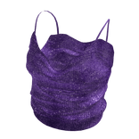 Purple Sequin Crop Top