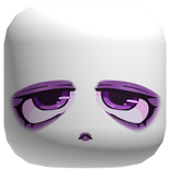 Purple Soft Cute Disinterested Gaze Face