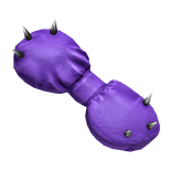 purple spike leather hair bow